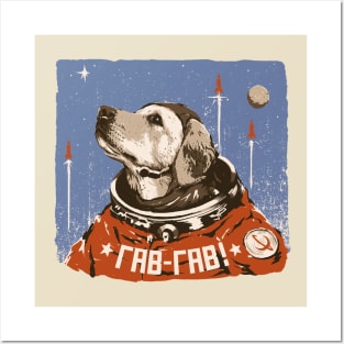 Cosmonaut Space Dog Posters and Art